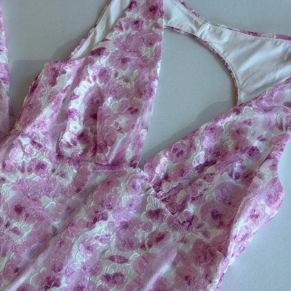 NWT Beginning Boutique Farida Pink Lace Maxi Dress - Picture 14 of 15